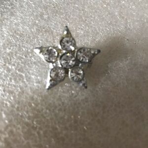 Silver Star Crystal Brooch